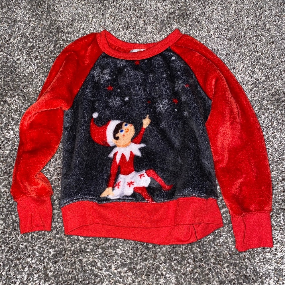 Elf on the shelf soft pajama top